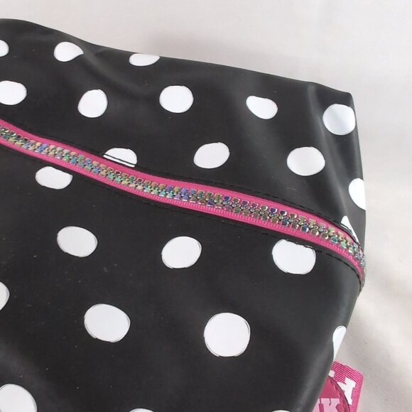 Victorias Secret PINK Loco for Coco Polka Dot Toiletry Cosmetic Bag Travel Black - Picture 6 of 16